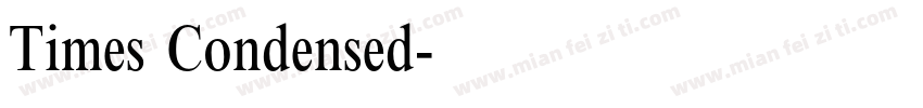 Times Condensed字体转换